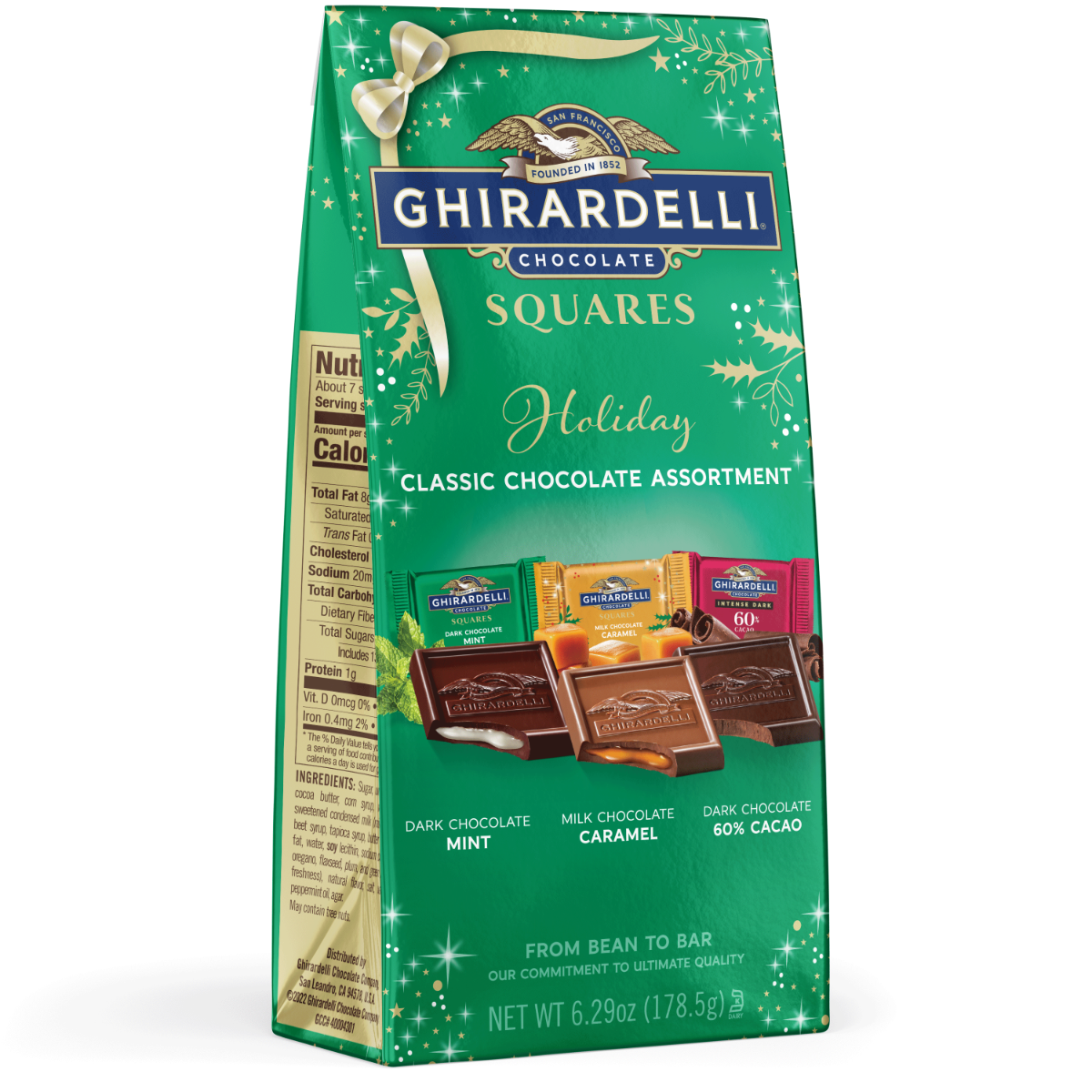 Classic Holiday Chocolate SQUARES 6.29oz Bag