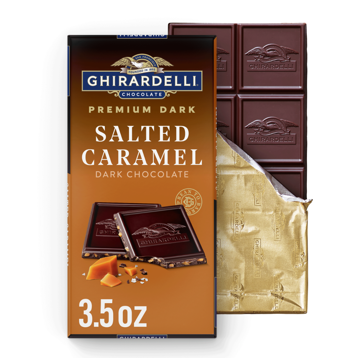 Premium Dark Salted Caramel Dark Chocolate Bar