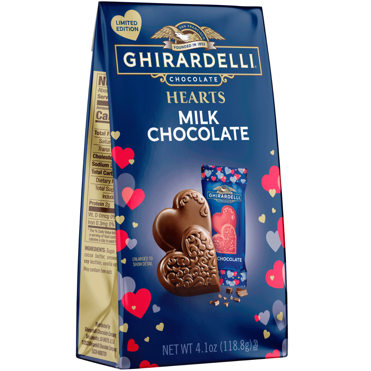 Milk Chocolate Duet Hearts 4.1 Oz Bag