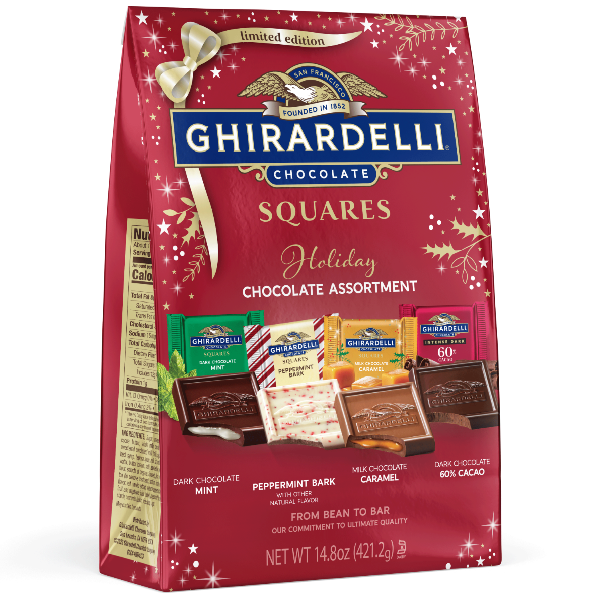 Assorted Holiday Chocolate SQUARES 14.8oz Bag