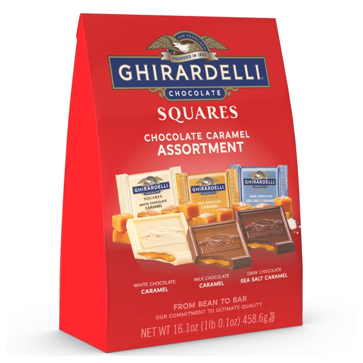 Ghirardelli Chocolate Caramel Squares Assortment 16.1 Oz Bag