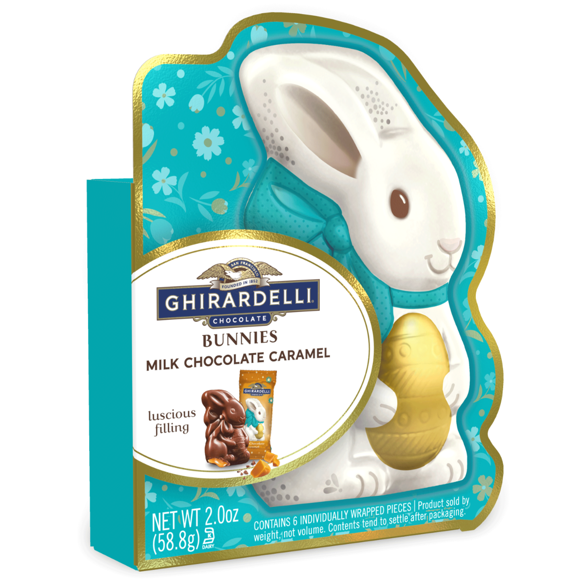 Milk Chocolate Caramel Bunnies Gift Box