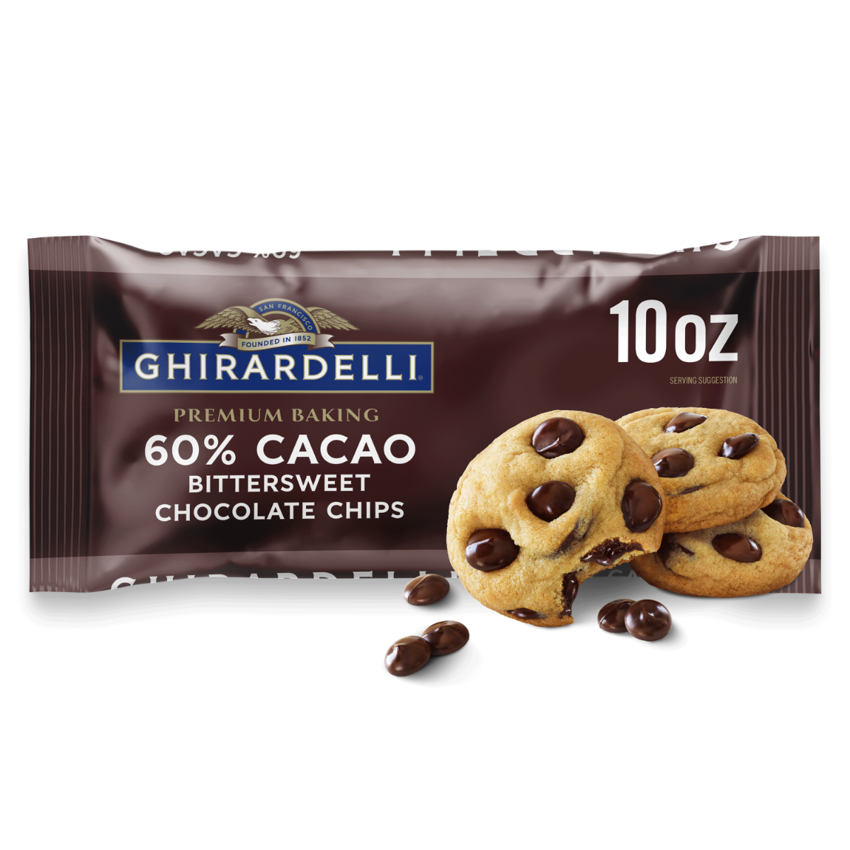 60% Cacao Bittersweet Chocolate Chips 10 oz Bag