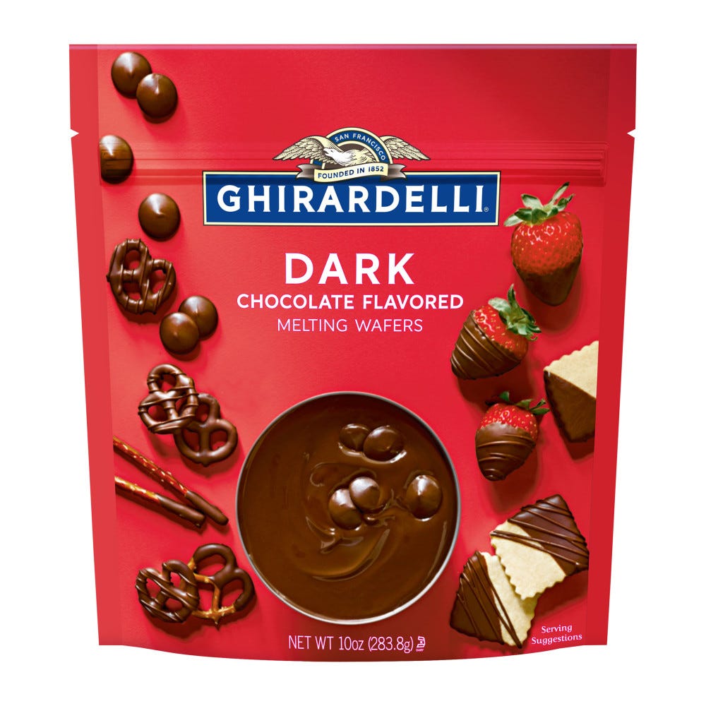 Dark Chocolate Flavored Melting Wafers 10 oz Bag