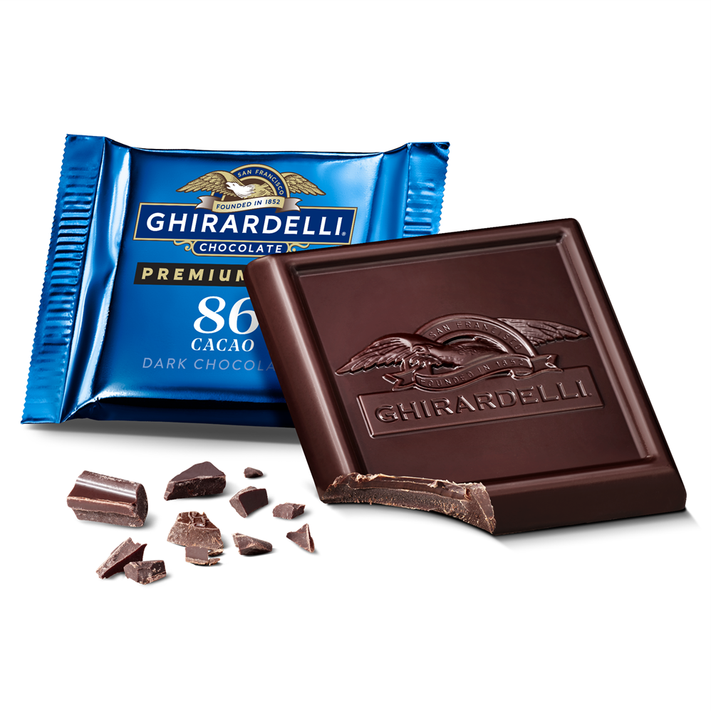 Premium Dark 86% Cacao Dark Chocolate Squares Case Pack (540 ct)