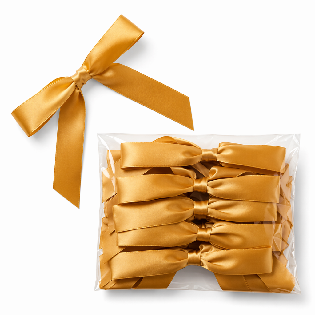 Gold Bows (Pack of 10 Bows)