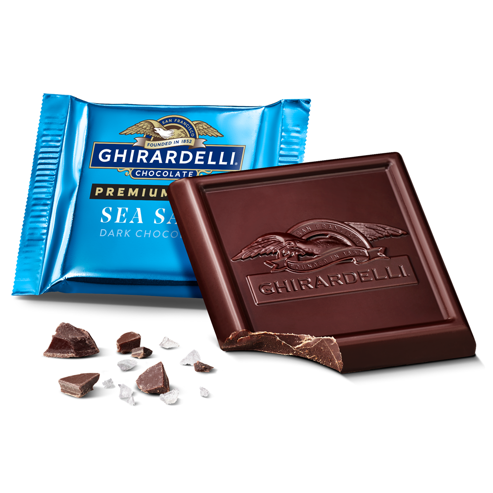 Premium Dark Sea Salt Dark Chocolate Squares Case Pack (540 ct)